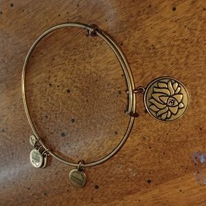 Alex and Ani Gold Lotus Peace Bracelet